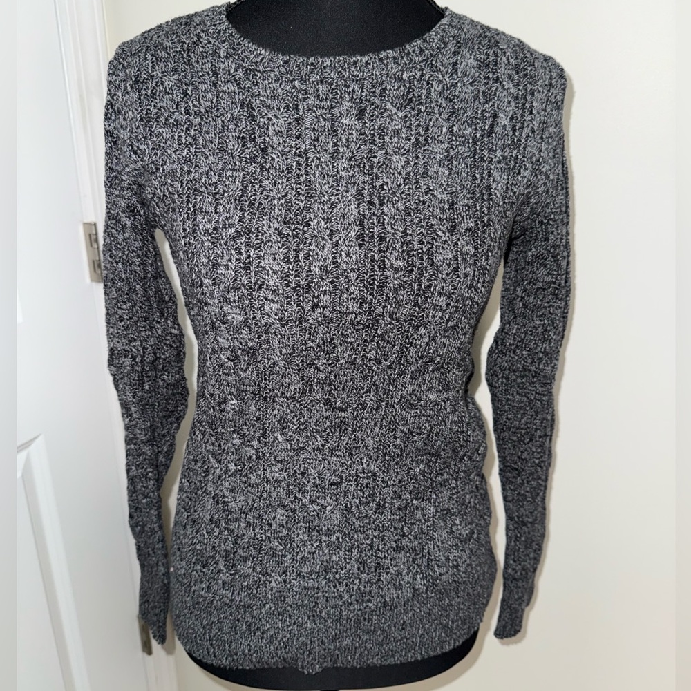 Gray knit sweater